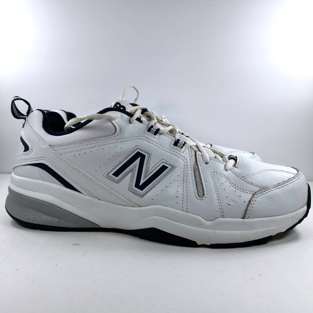 New Balance 608v5 Mens Training Shoes White Navy Blue MX608WN5 Size 13 D